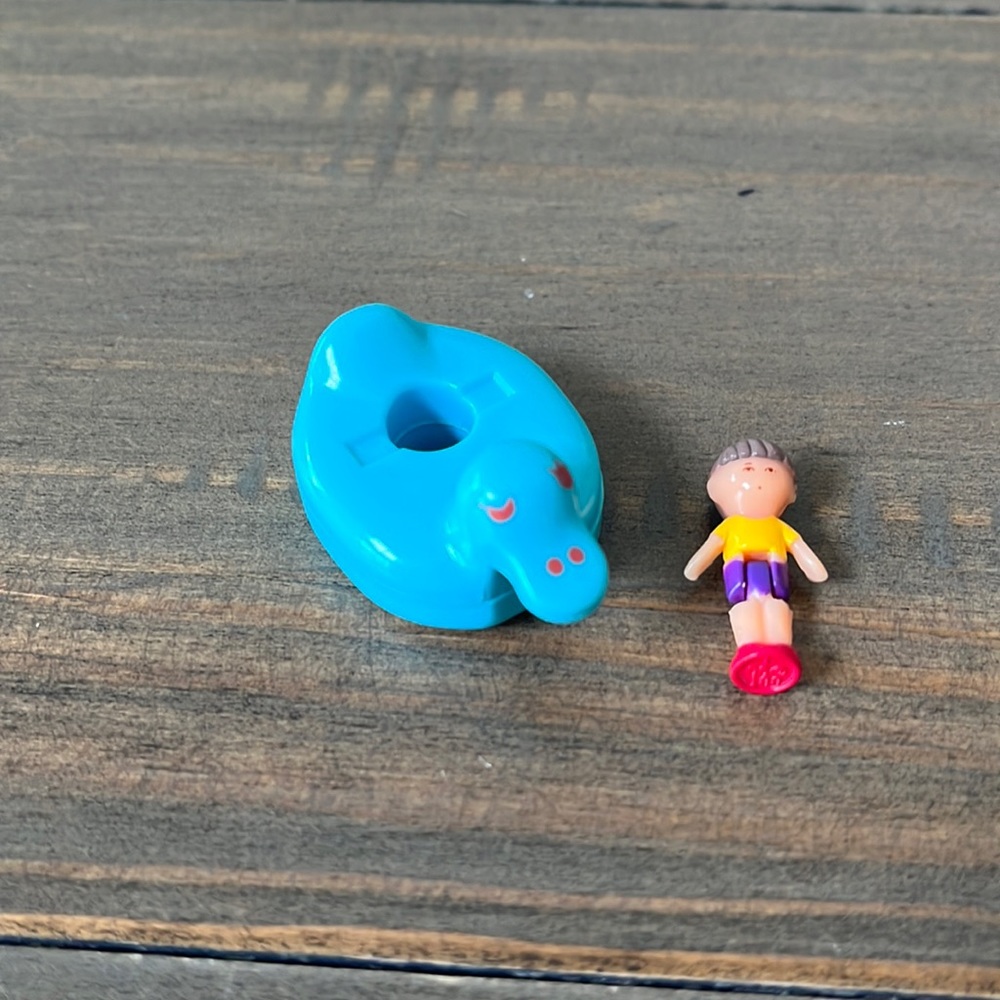 1990 Polly Pocket Duck Bathtime Floatie with Doll